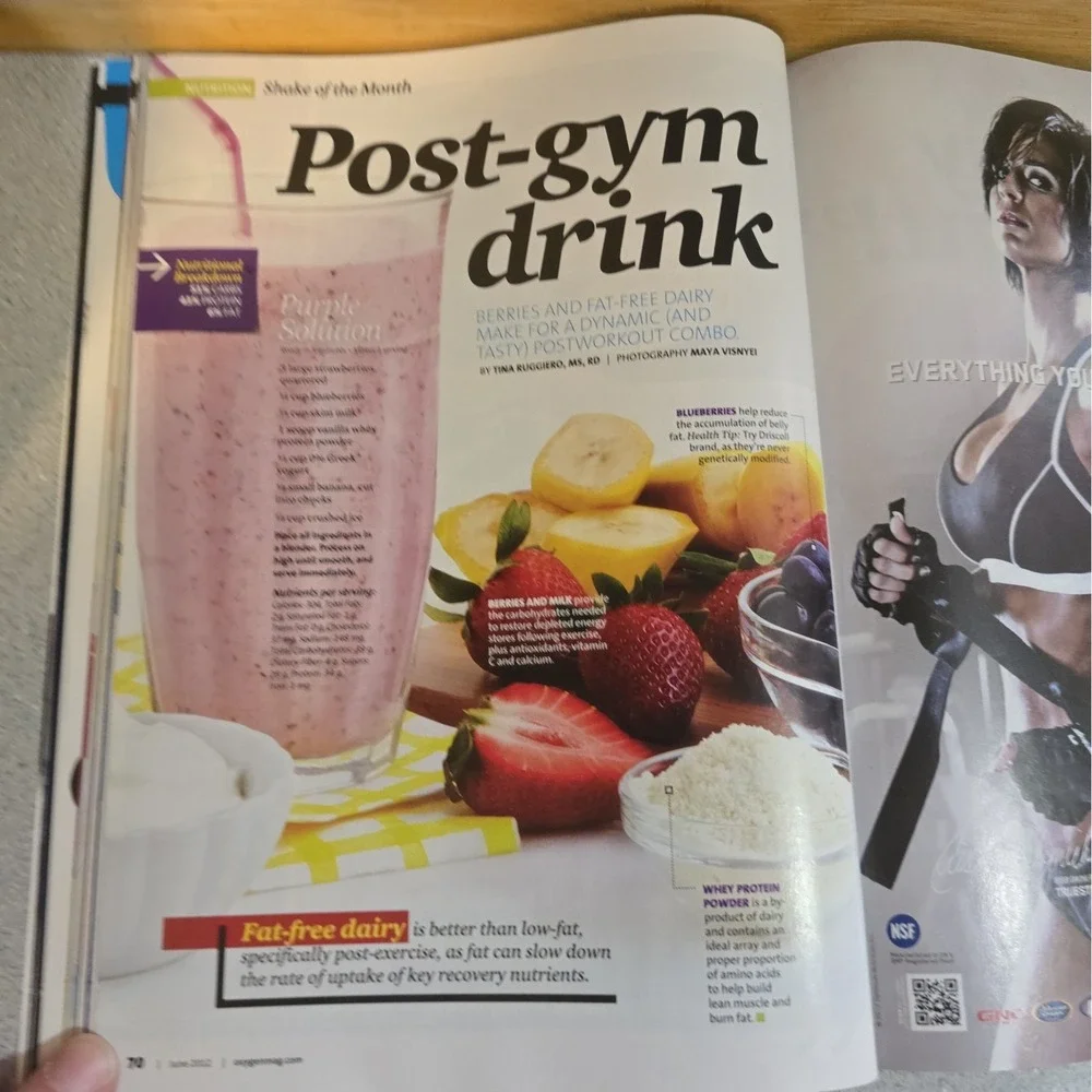 2012 June Oxygen Magazine Chady Dunmore Cover Jamie Eason Column 2012 Arnold